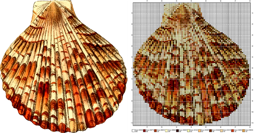 Miyuki-Perlenstickerei-Muster, erstellt auf Stitchboard. Bildnachweis: via Pexels.