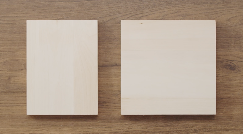 First we start by picking out a good piece of wood - I went with a basswood square!