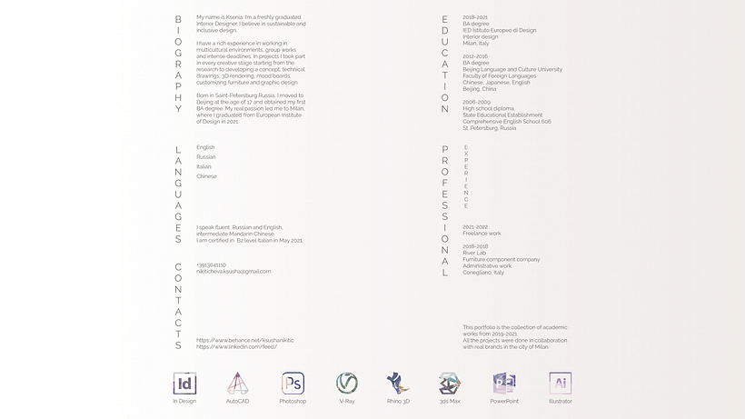 My project for course: Digital Portfolio Design for Creatives 2
