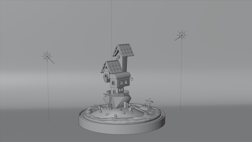 Mi proyecto del curso: Creación de mundos 3D en miniatura con Procreate y Cinema 4D 2