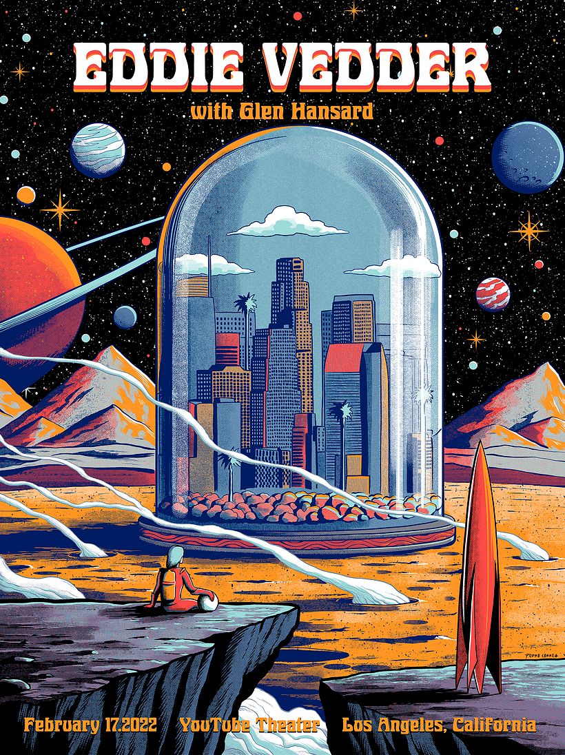 Eddie Vedder Los Angeles concert poster