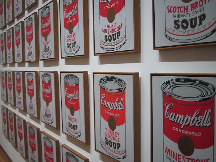 Campbell's Soup Cans on display at MoMA. Image: Yusuke Kawasaki, Flickr.