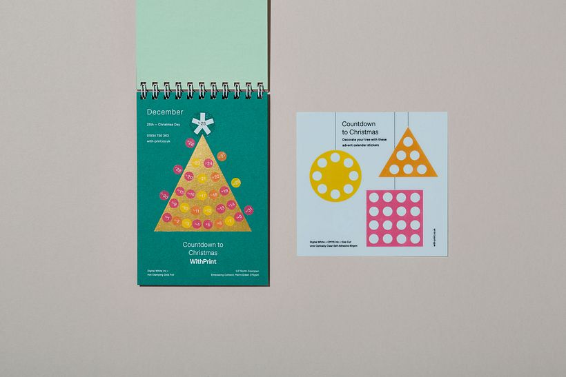 Interactive print, advent calendar for December by Laura Jane Boast