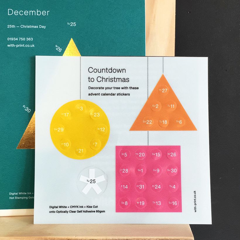 Stickers for the advent calendar by Laura Jane Boast
