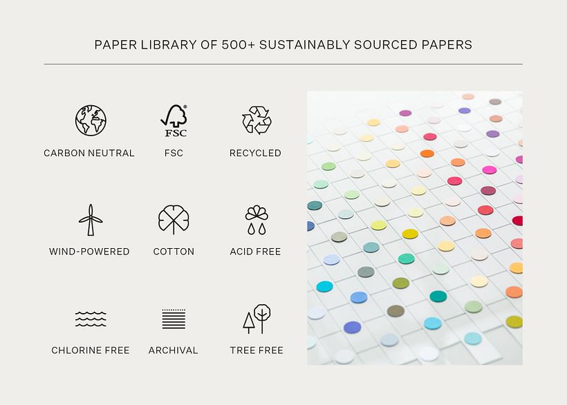Paper Lab environmental certifications by Laura Jane Boast