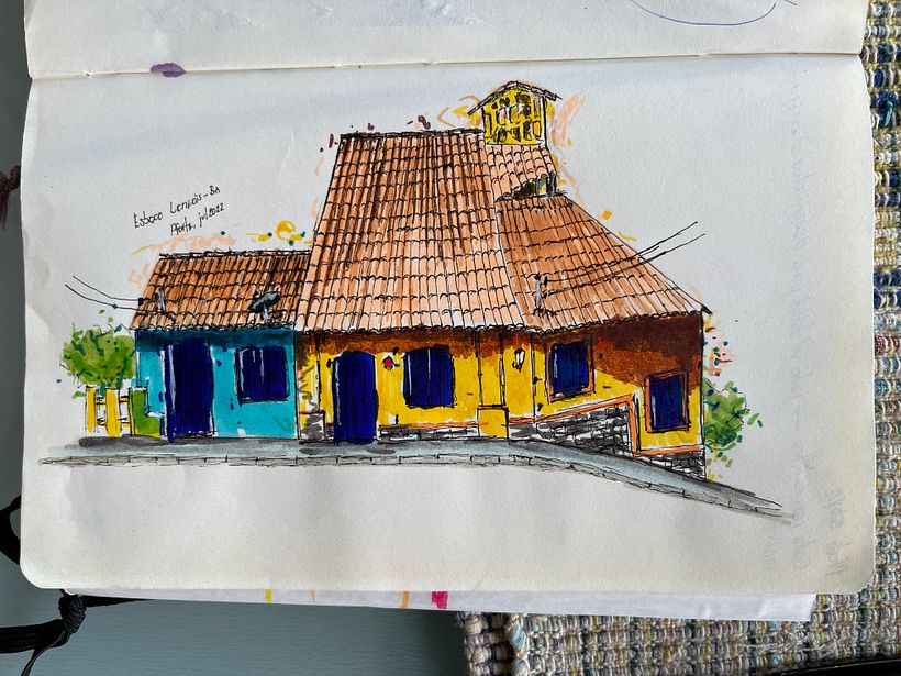 Meu projeto do curso: Desenho arquitetônico expressivo com marcadores coloridos 2