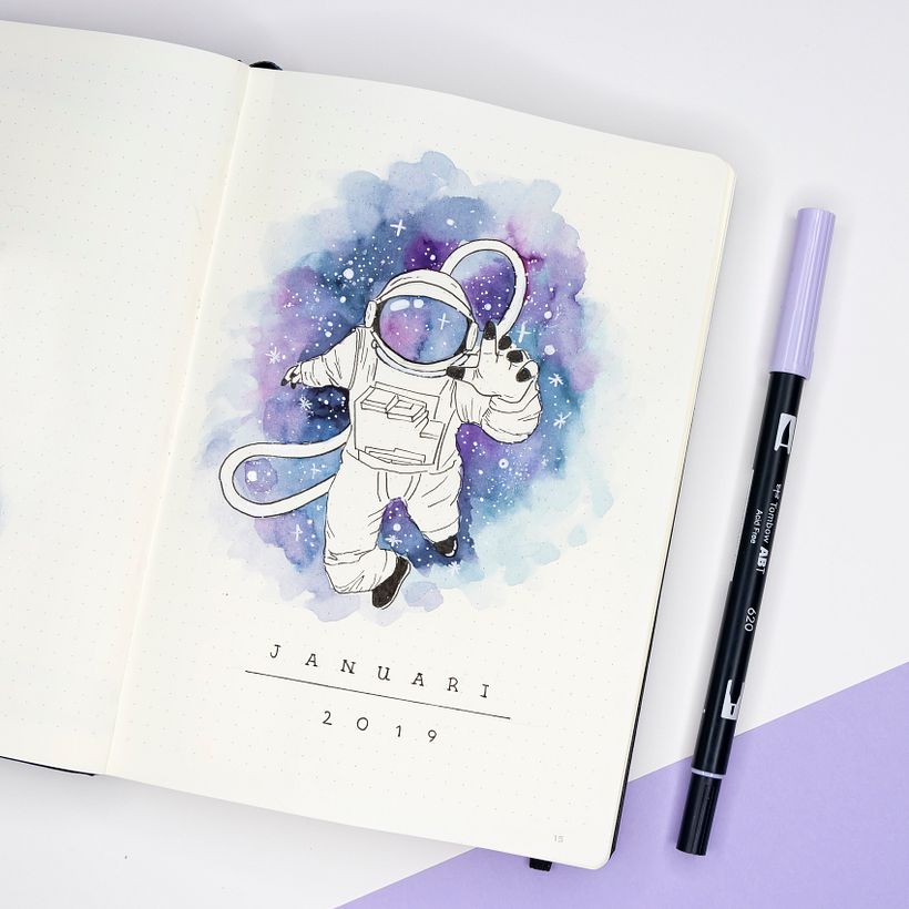My favorite cover that gained me wide exposure on instagram; love painting galaxies