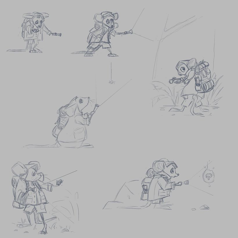 Finally I started the course form the beginning. First character sketches.