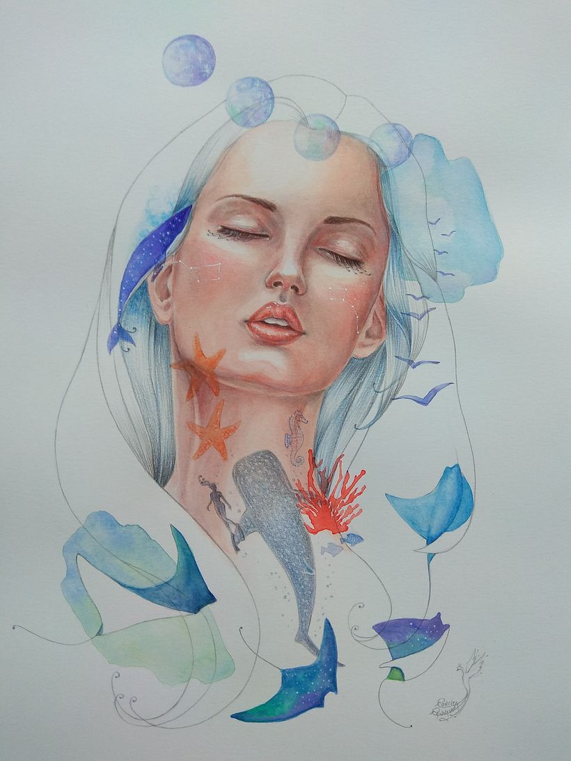 Il mio progetto del corso: Ritratto illustrato ad acquerello 2