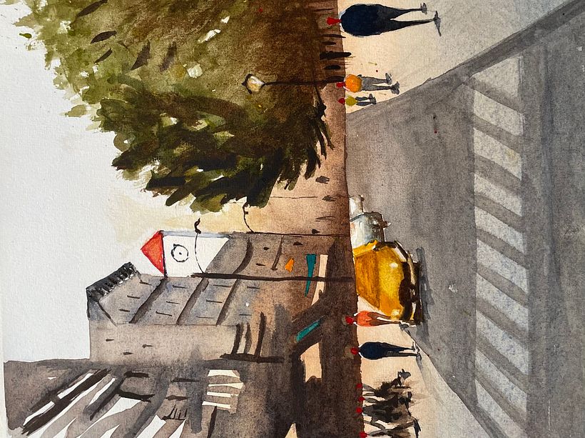 Mon projet du cours : Paysages urbains à l’aquarelle 1