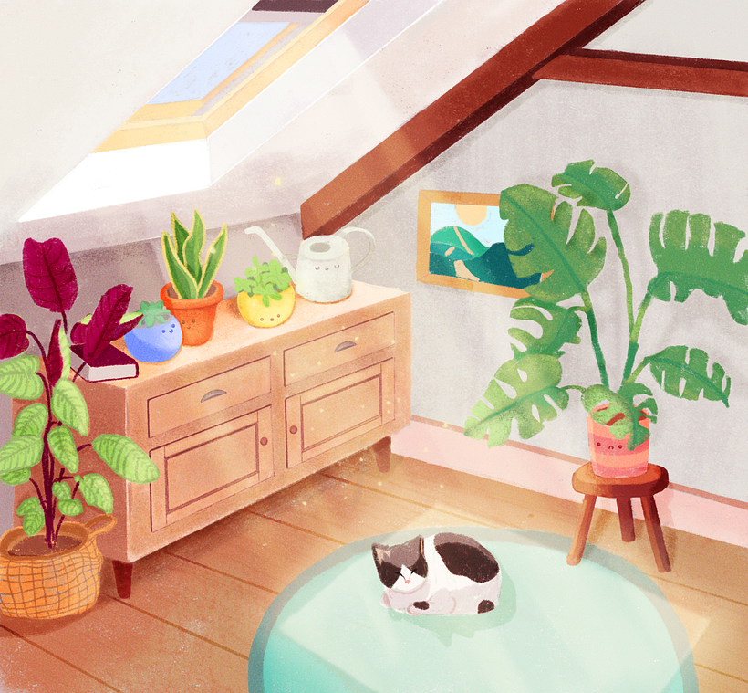 Mon projet du cours : Scènes atmosphériques colorées et lumineuses sur Procreate  2