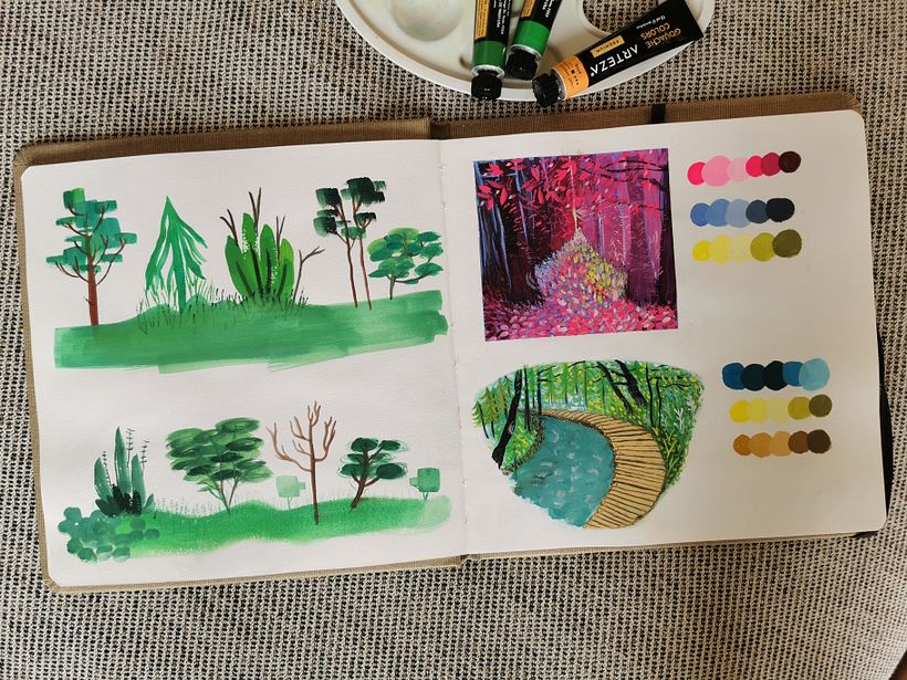 PAISAJES !!! Paleta de colores limitada