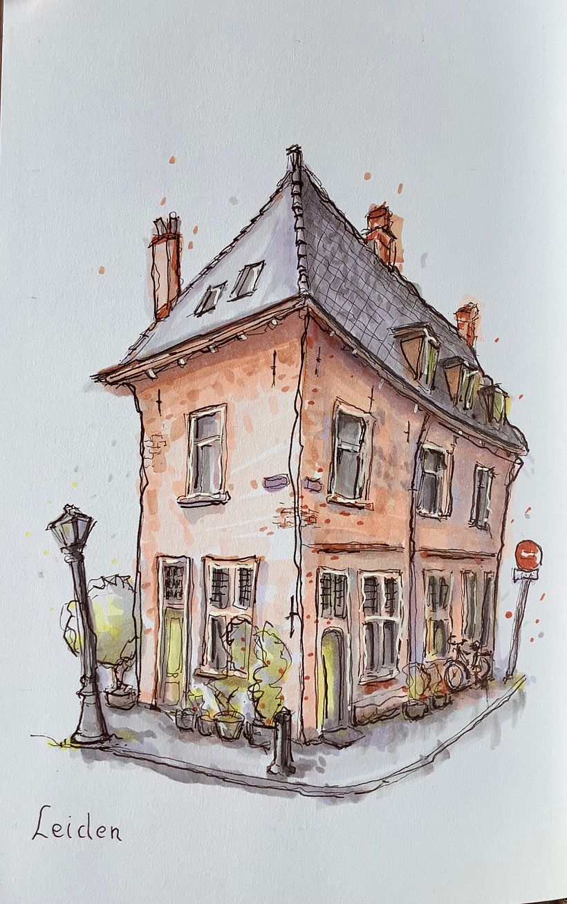 Een huisje in Leiden.