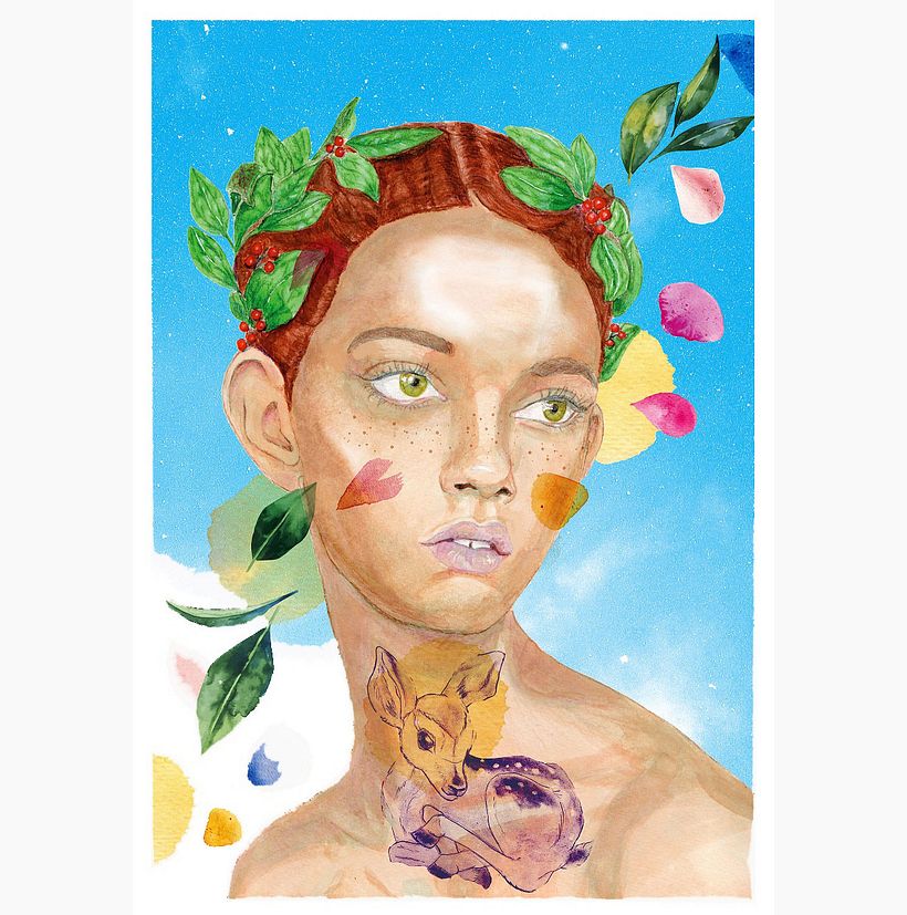 My project for course: Illustrated Portrait in Watercolor 4