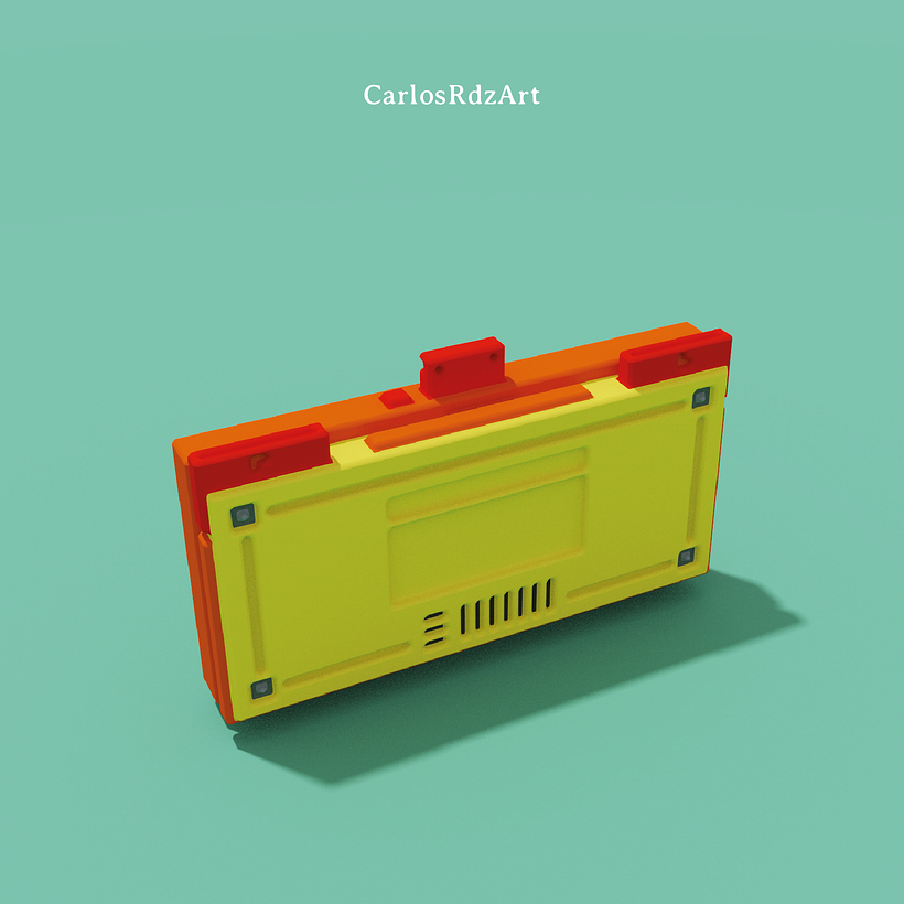 ¡Hola a todos! Modelé este control de Videojuegos Retro en la app Magicavoxel.