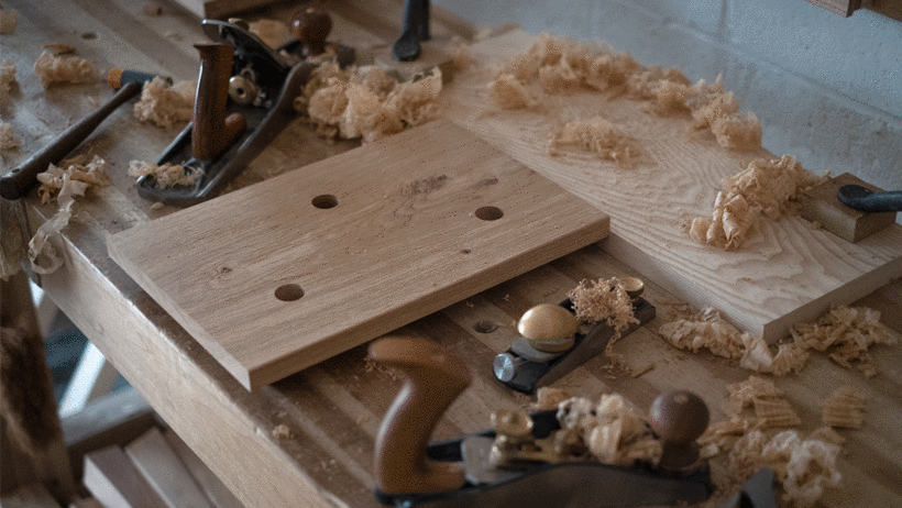 Wood furniture made by Bibbings & Hensby.