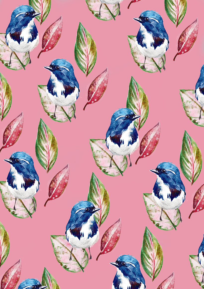 a partir da ilustração e digitalização de alguns elementos da natureza, criei essa estampa