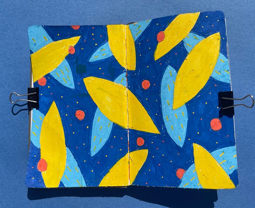 My first attempt. Copied Polina's designs and colors.