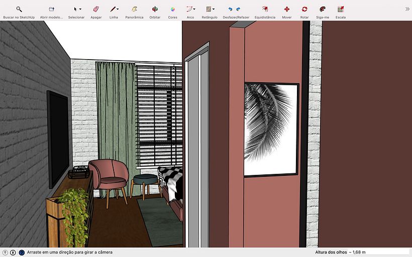 Curso - Introdução ao SketchUp Por Alejandro Soriano - Quarto Hotel - Afonso Guerreiro 2