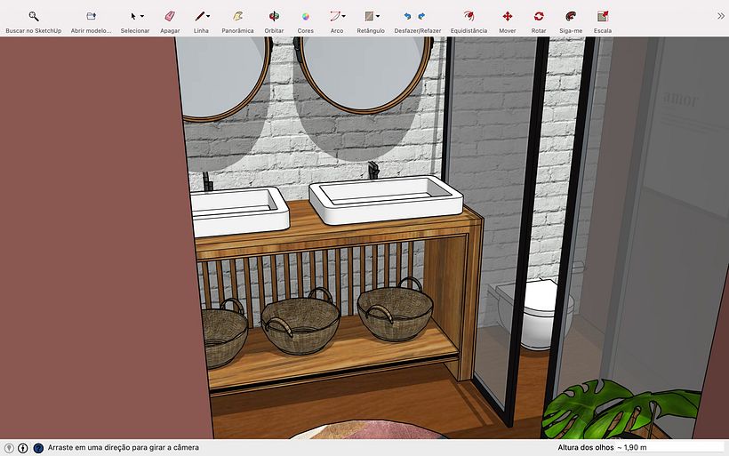 Curso - Introdução ao SketchUp Por Alejandro Soriano - Quarto Hotel - Afonso Guerreiro 6