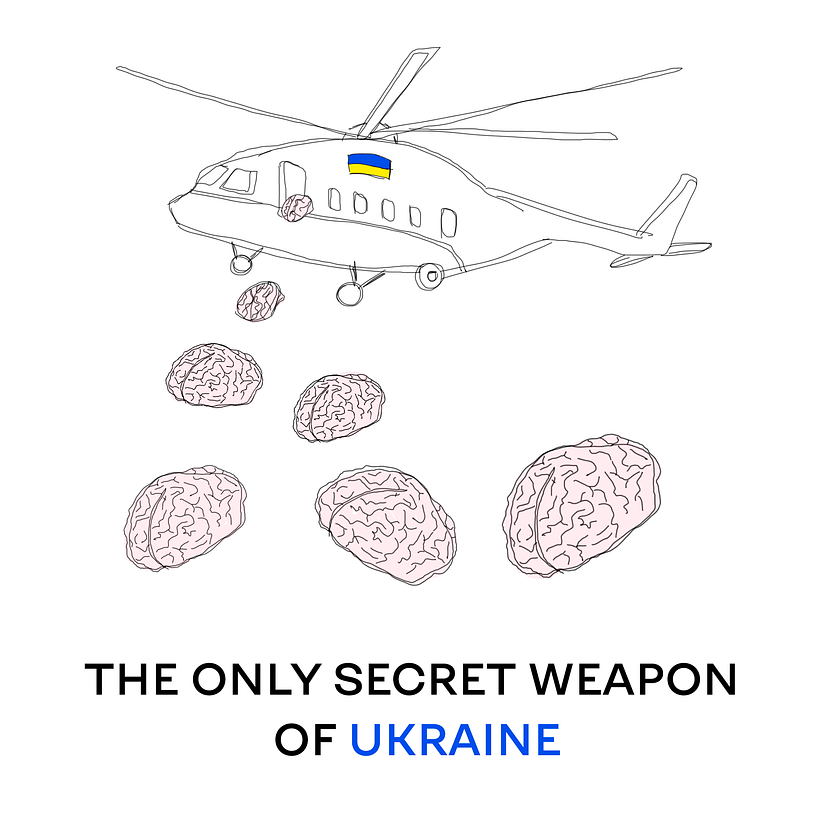 "Geheimwaffe". Illustration von Olha Verpahovska.