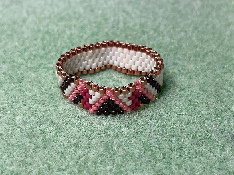 First peyote ring.