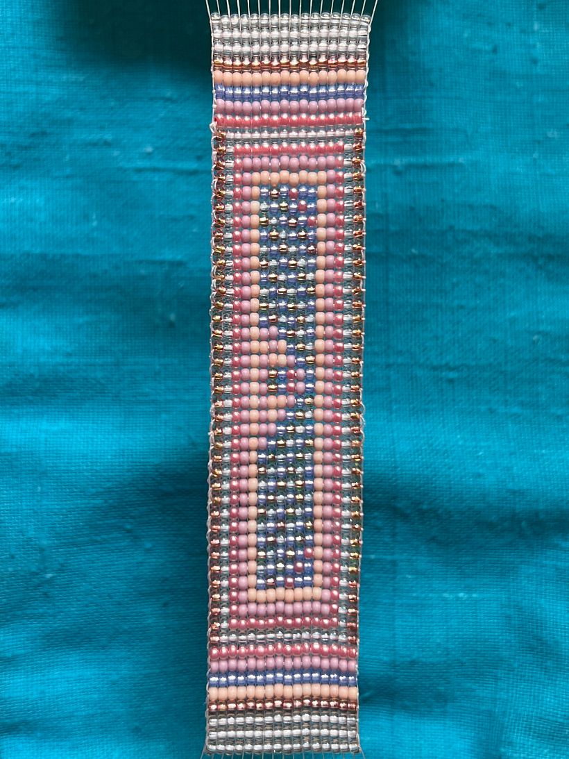 The bracelet is just waiting for me to buy the right size clasp.