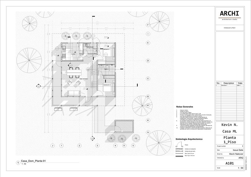 Modelo de vivienda en Revit - Casa DOM 2