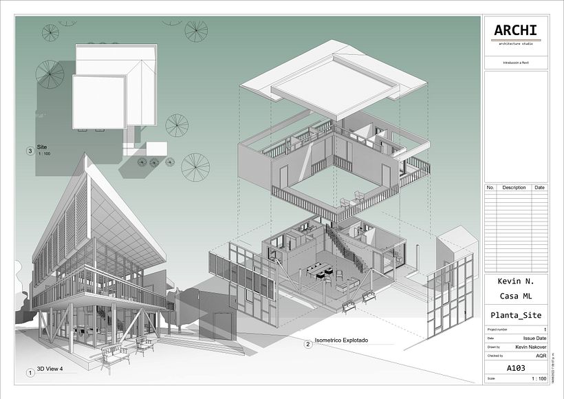 Modelo de vivienda en Revit - Casa DOM 3