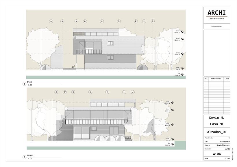 Modelo de vivienda en Revit - Casa DOM 4