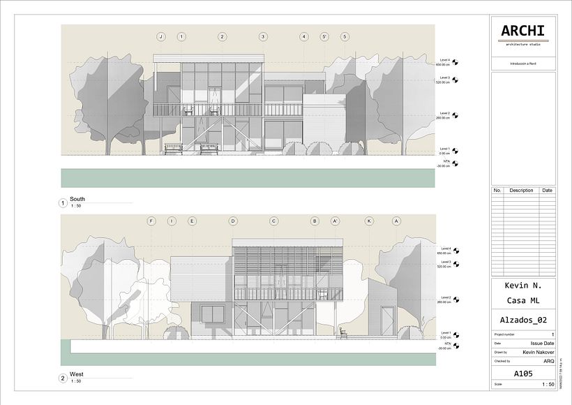 Modelo de vivienda en Revit - Casa DOM 5