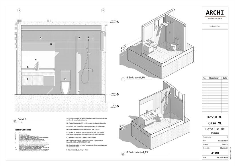 Modelo de vivienda en Revit - Casa DOM 8