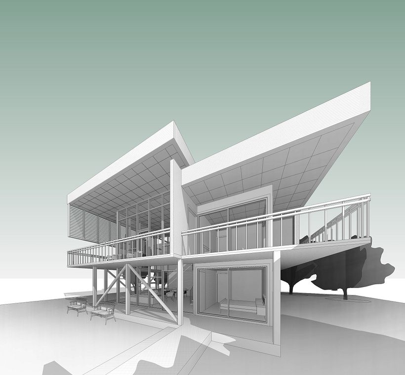 Modelo de vivienda en Revit - Casa DOM 10