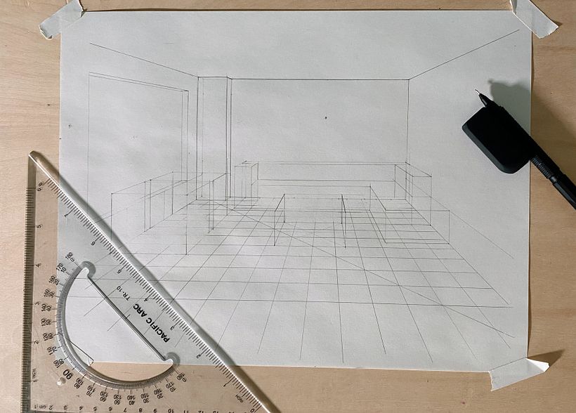 3/8" scale. Added the 3D beginnings of my furniture. Now will use my light box to start bringing it to life.