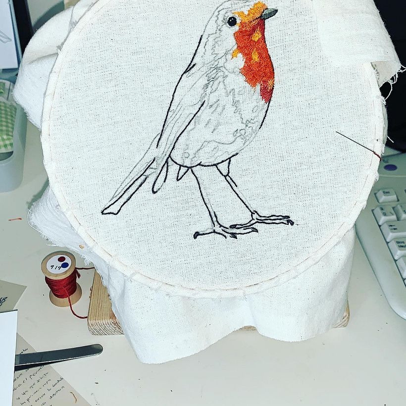 Mi Proyecto del curso: Pintar con hilo: técnicas de ilustración textil 2