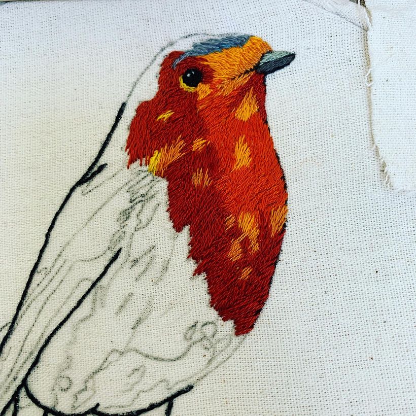 Mi Proyecto del curso: Pintar con hilo: técnicas de ilustración textil 4