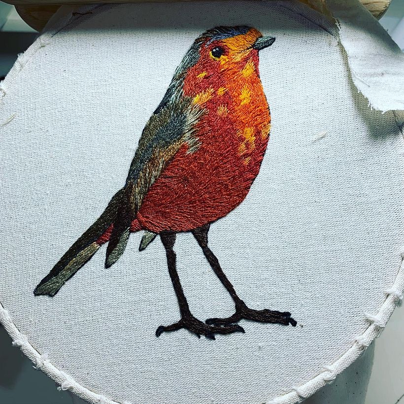 Mi Proyecto del curso: Pintar con hilo: técnicas de ilustración textil 6