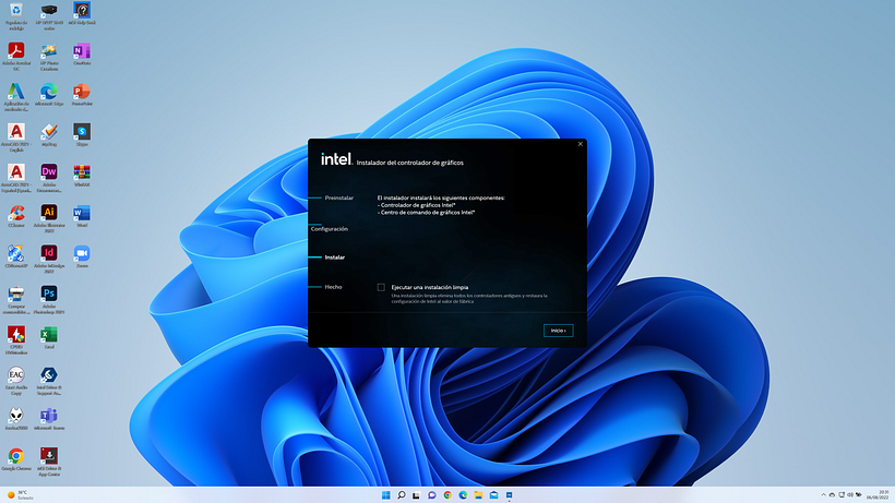 Ejecutar una instalación limpia en actualizaciones de Intel 1