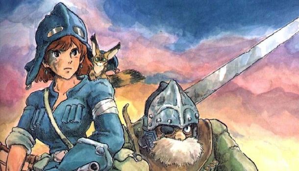 Cena da animação do Studio Ghibli "Nausicaä do Vale do Vento"