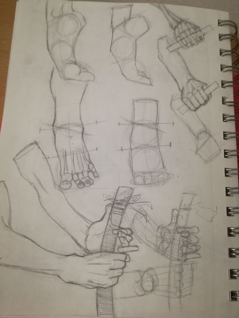 Mi proyecto del curso: Dibujo anatómico de extremidades, manos y pies 8