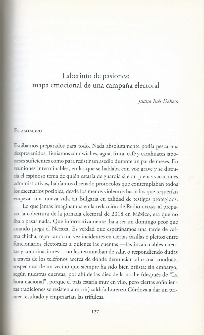 El comienzo del texto. Busqué que tuviera un tono ligero, pero que dijera cosas que me interesaba decir