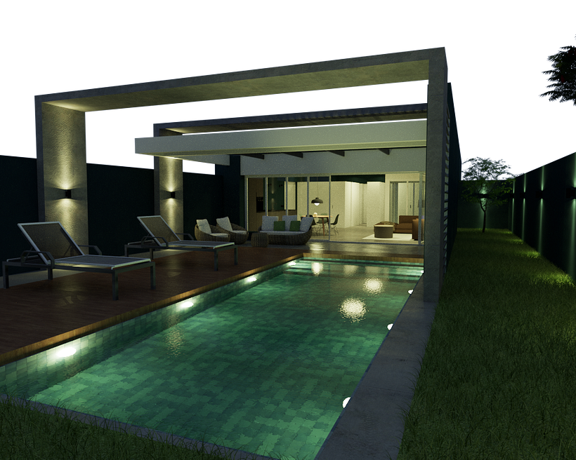 Vista Exterior de noche