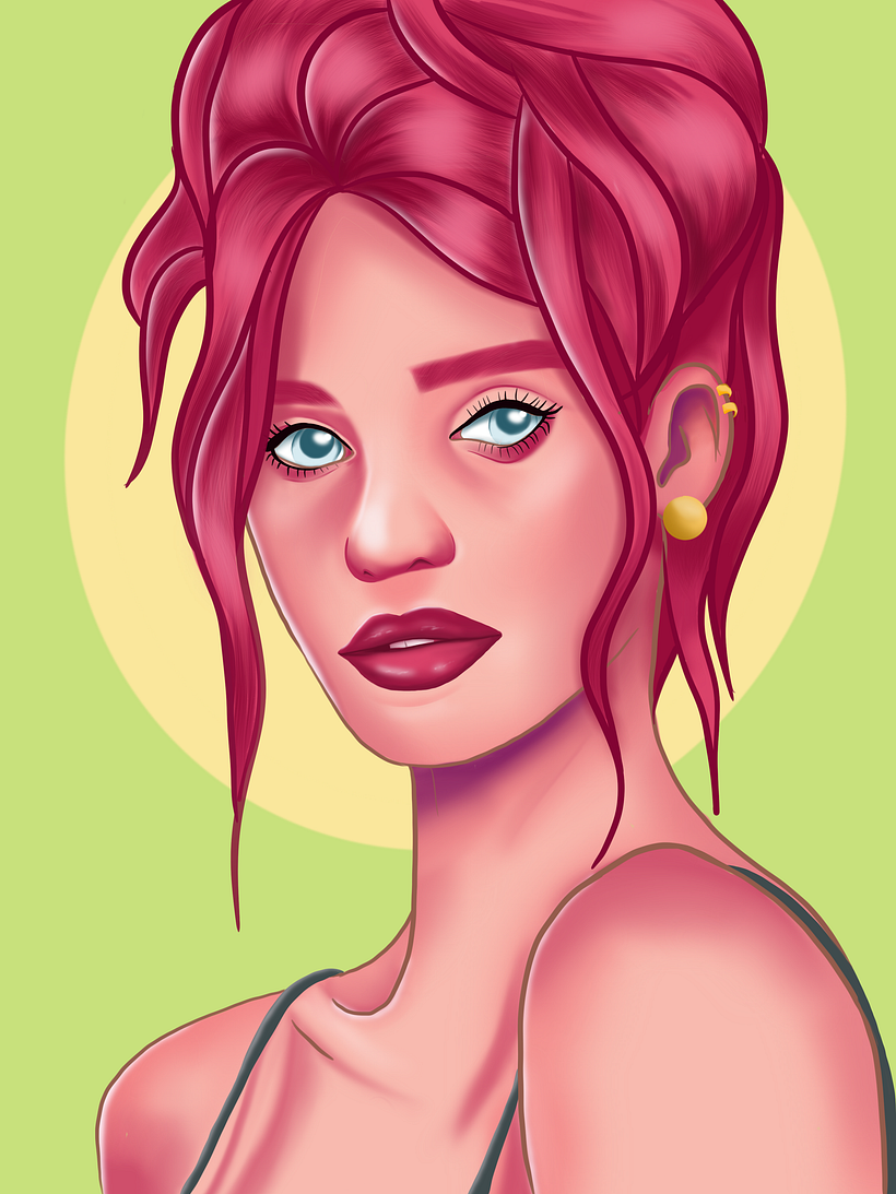Meu projeto do curso: Retrato de personagens femininas com Procreate 1