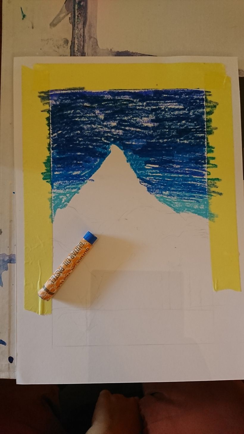 Same crayons for the sky