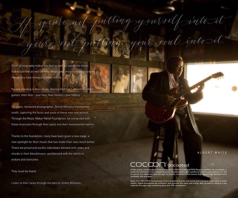 MusicMakers: Promotional Booklet for French Paper Company, Arjowiggins. Photography by Jimmy Williams 3