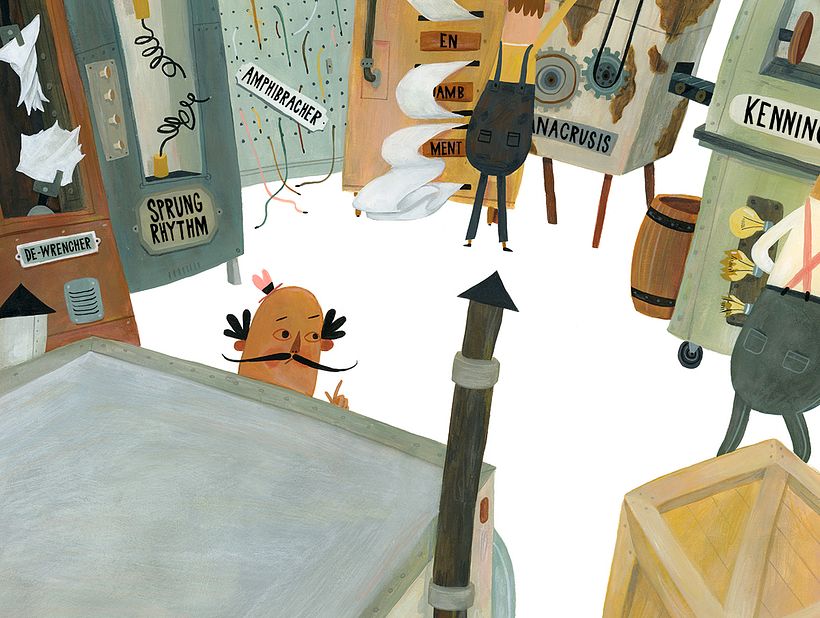 There was a lot of machinery that needed to be visualized. I had a great time inventing how they worked.
