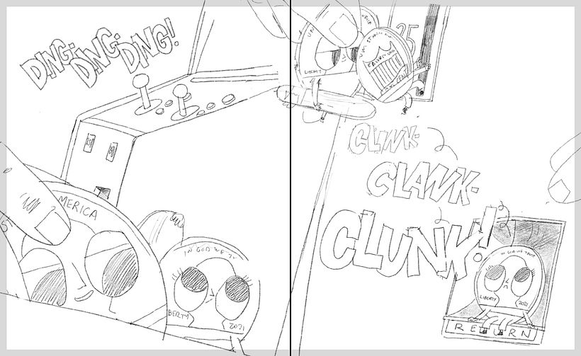 My sketches went through many stages for this project and got looser than what i normally present.