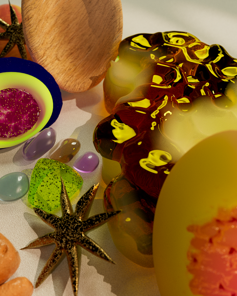 Playful 3D Design and Animation of Fun Objects: Kombucha Ingredient Theme 9