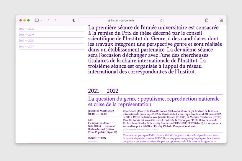 Institut du genre 3