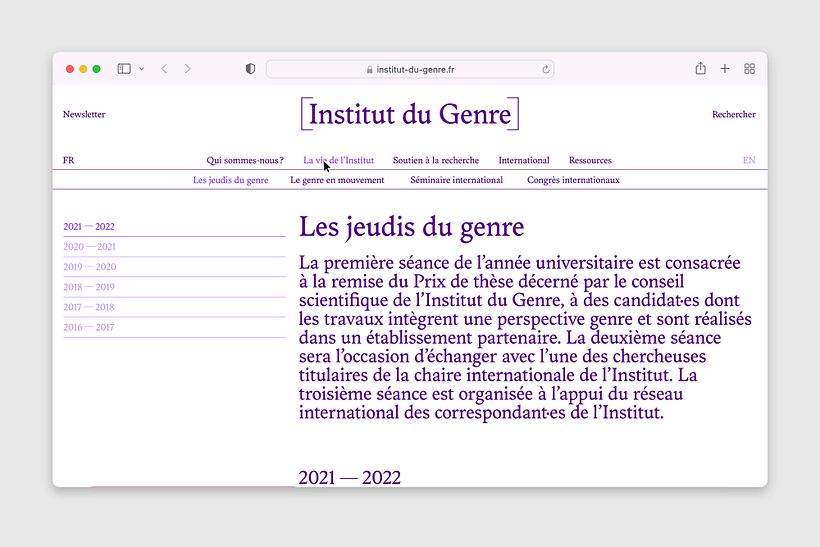 Institut du genre 4